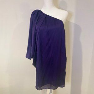 Cache One ShoulderPurple Dress, Size 4